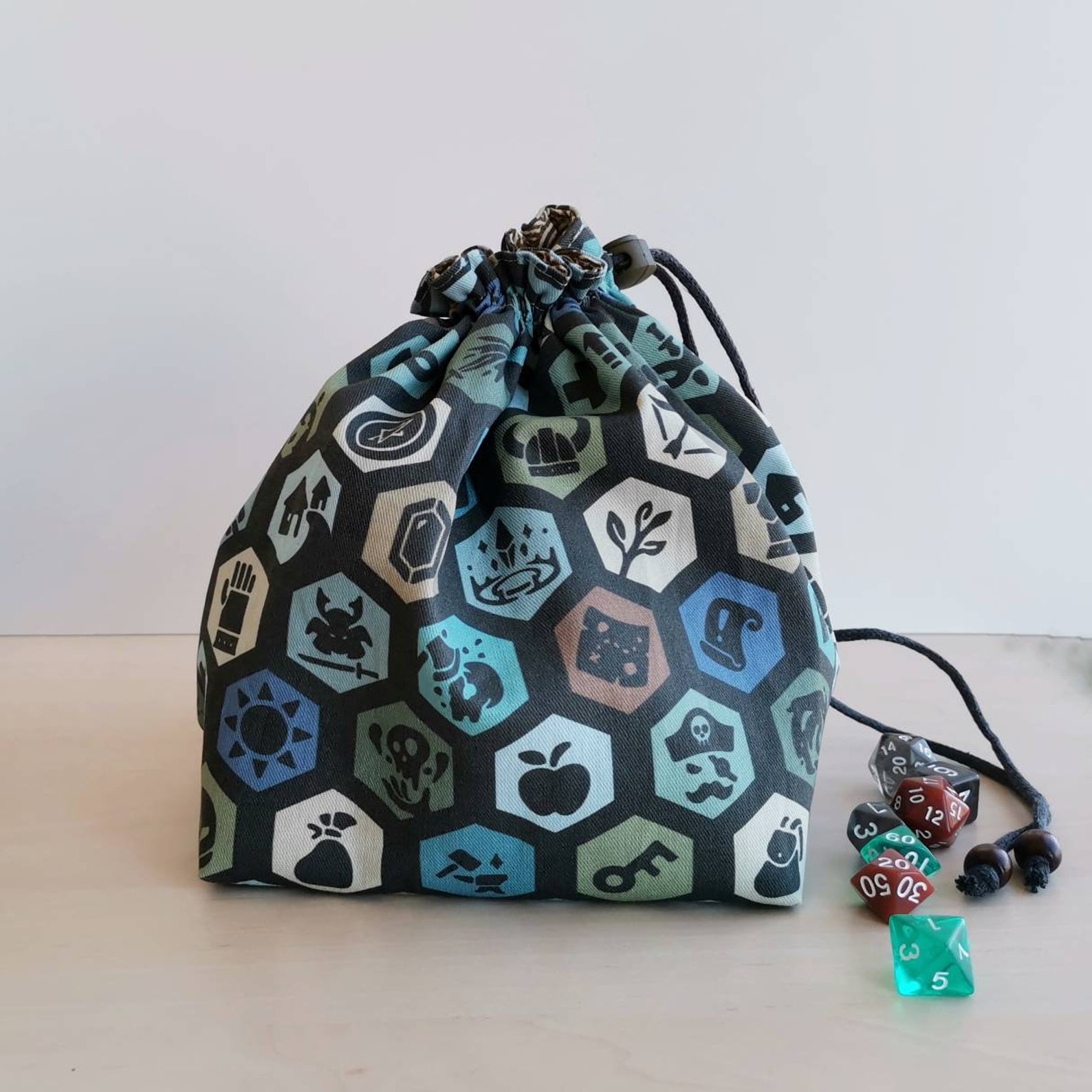 Extra Large Dice Bag With Pockets Square Bottom 6.5 Tall Etsy