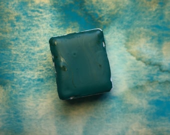 031 Jupiter : Handmade Granulating Watercolor Paint, Cobalt Turquoise, orange staining