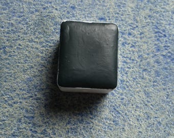 Handmade Azurite Watercolor Paint: Granulating Mineral Pigment, Yellow Hue