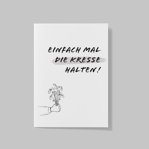 Carte postale « Tiens juste ta langue », dictons amusants, sois calme, idée cadeau pour les amis