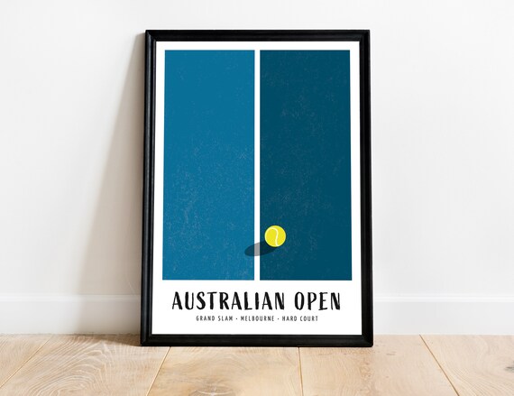 Australian Open Poster, Grand Slam Print, Tennis Poster, Tennis Fans,  Melbourne Park, Minimalist, Gift for Tennis Players