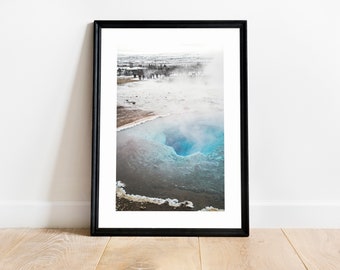 Print A4 - Iceland - Geysir / heiße Quellen