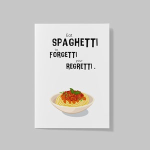 Spaghetti ansichtkaart, Pasta, Pasta-over, Eten, Favoriete gerecht, Spaghetti Bolognese