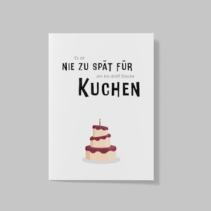 Postkarte Kuchen, Geburtstagskuchen, Muffin, Kuchenliebe, Cupcakes, Kuchenstück