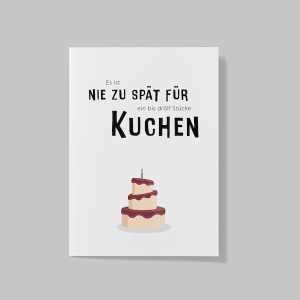 Postkarte Kuchen, Geburtstagskuchen, Muffin, Kuchenliebe, Cupcakes, Kuchenstück