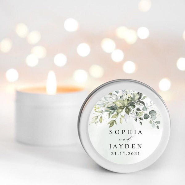 WEDDING CANDLES | scented soy candle | Petite 2oz Tins | personalised | gifts | candle tin | special occasion