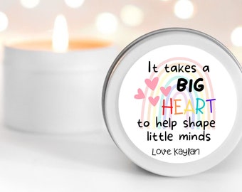 TEACHER THANK YOU | scented soy candle | personalised | teacher gifts | candle tin | end of year gifts