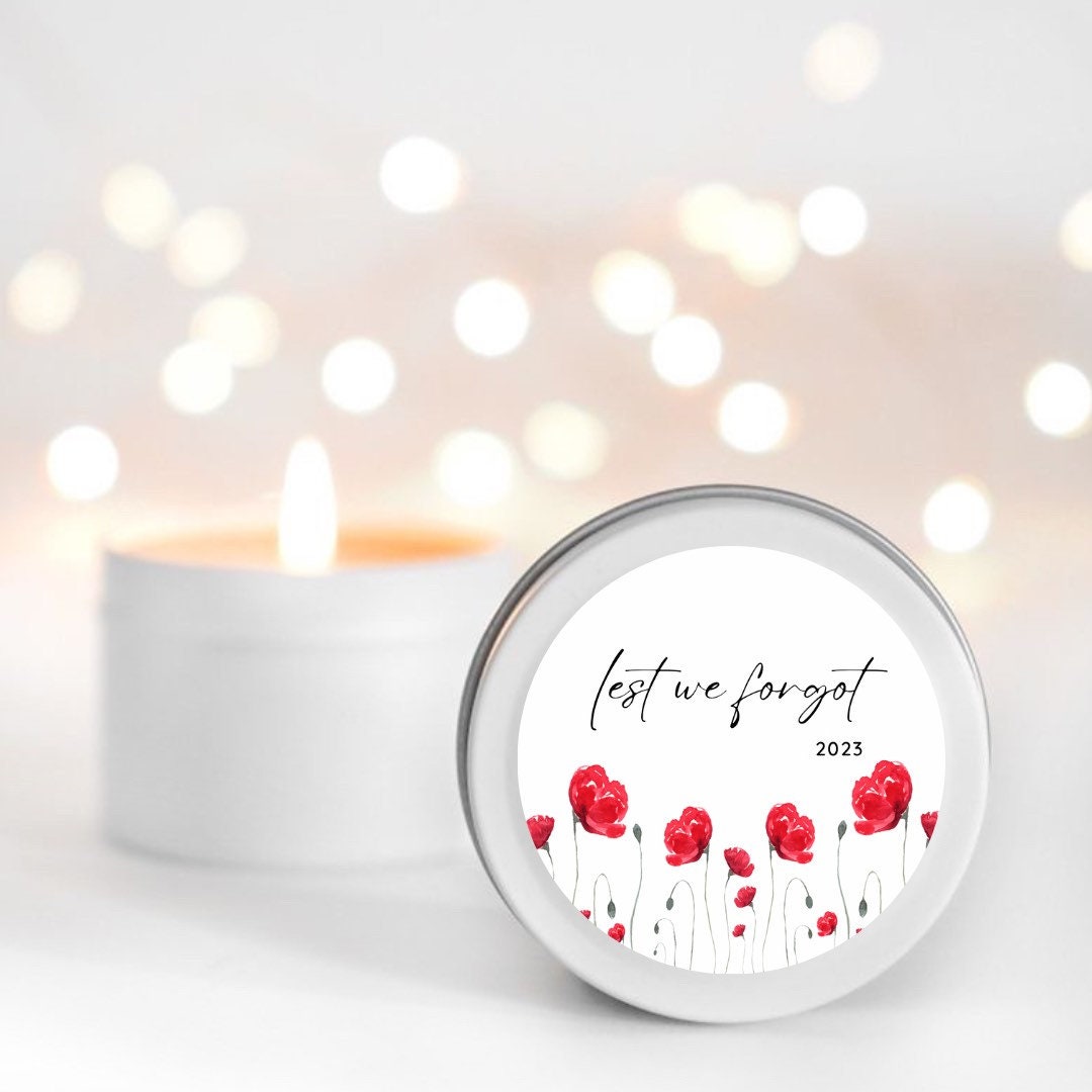 Anzac Day 2023 Candles Memorial Candles Poppy Flowers Etsy