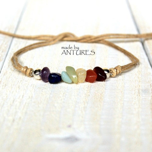 7 Chakra Bracelet Chakra Anklet Seven Chakra Jewelry 7 Chakra Stones 7 Chakra Crystals Chakra Balancing Seven Chakra Gift Rainbow Bracelet