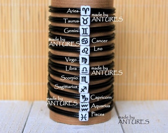 Zodiac Sign Bracelet Horoscope Bracelet Zodiac Bracelet Star Sign Bracelet Birthday Gifts For Her Gifts For Him Men Gifts Zodiac Jewelry