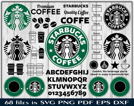 Starbucks Coffee Svg Option Coffee Vector Emblem Clipart Font Etsy