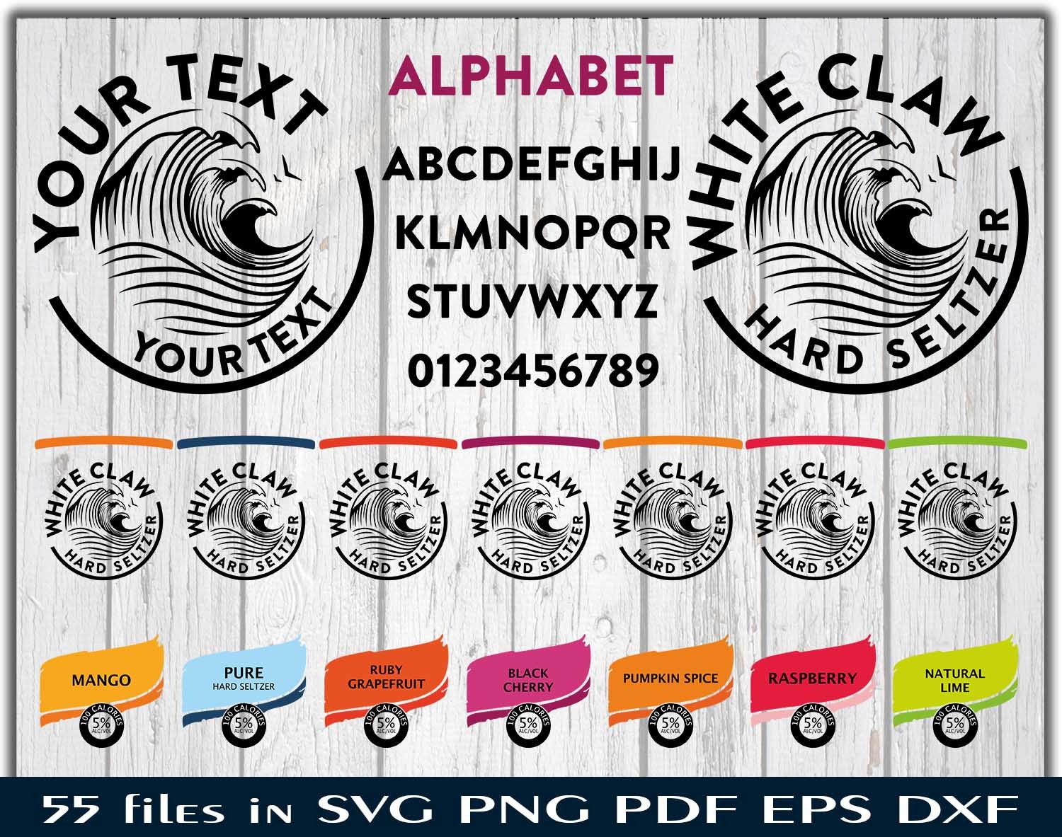 Download White Claw svg Hard Seltzer vector Drinking clipart font ...