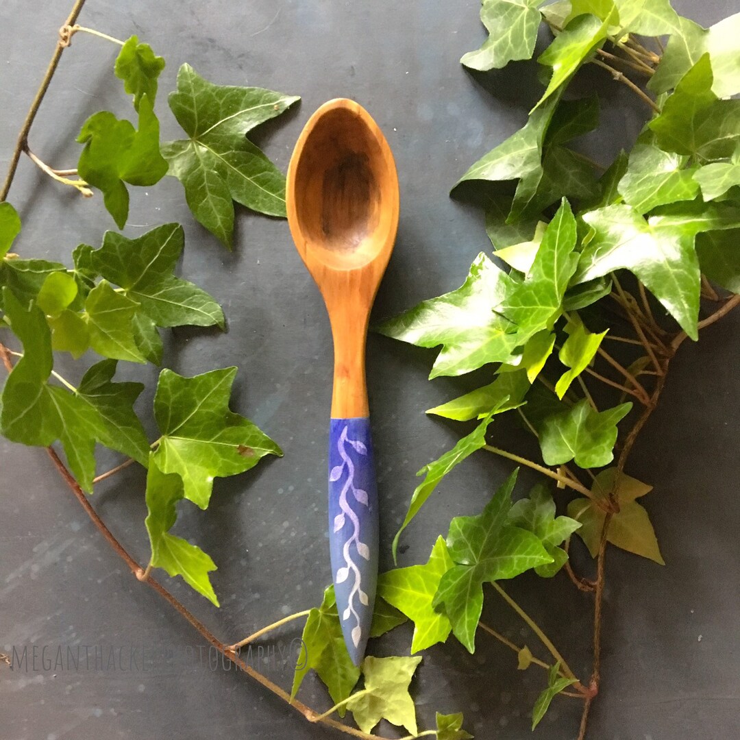 Handmade Spoon With Handpainted Handle No.5 by Nolan Thacker and Amanda