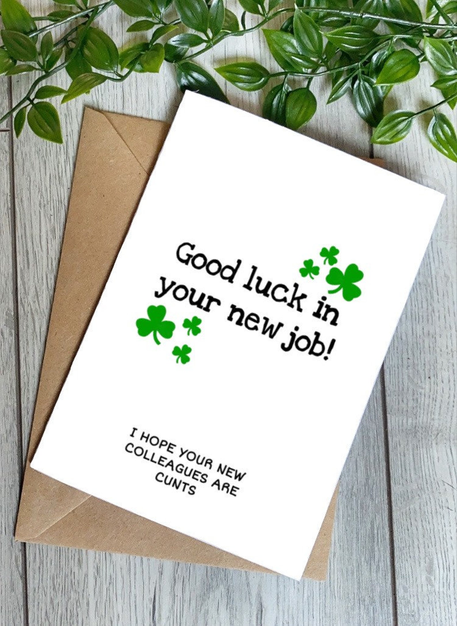 Good luck in your new job good luck wishes card gift Etsy