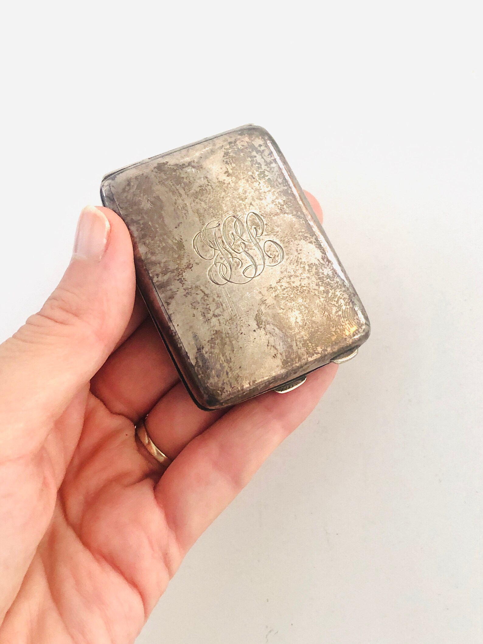 Antique Silver Vesta Case / Matchbox Case With Inscription Etsy