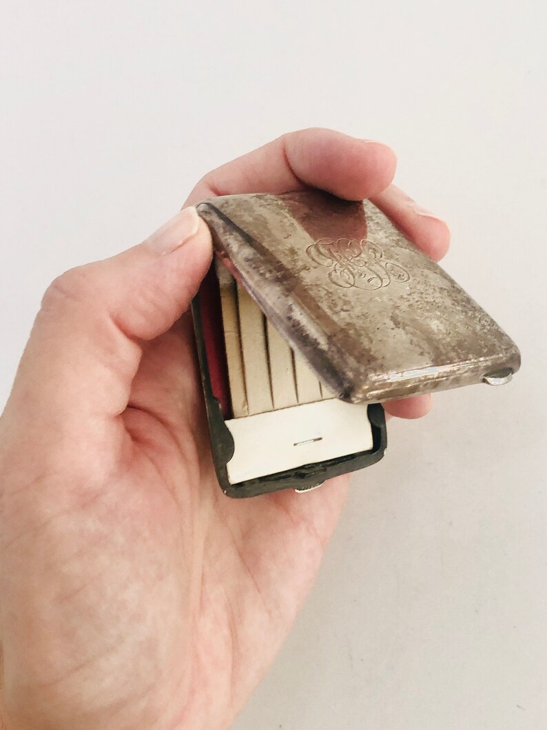 Antique Silver Vesta Case / Matchbox Case With Inscription Etsy