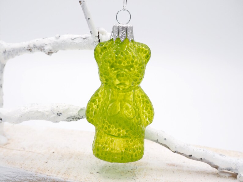 A green bear for the Christmas tree TEDDY