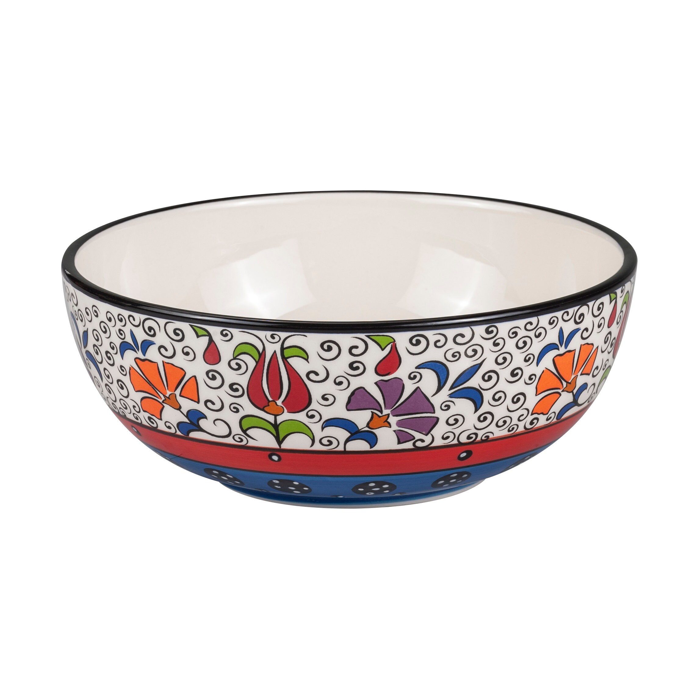 Handpaint 6.5 Inch Salad Serving Bowl, Serving Dish, Birthday
