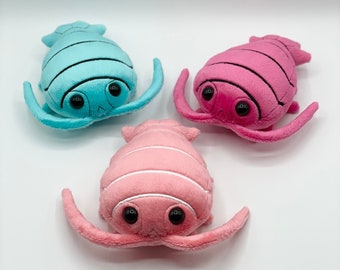 Adorable Colorful Isopod Plush Made to Order