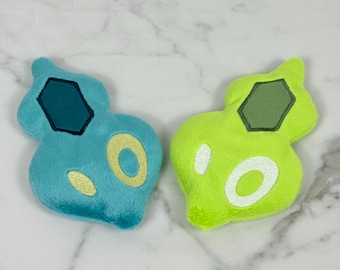 Mini Zygarde Cell Plush – Handmade Plushie, Pocket Monster Fan Art Plush Inspired Collectible Gift Shiny Bean Bag Beanie Stim Sensory