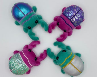 MINI PLUSH Squeaky Shiny Stag Beetle plush magnetic adorable cute tiny bug plush