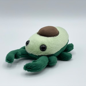 MINI PLUSH Avocado Stag Beetle Plush magnetic squeaky adorable cute tiny bug Insect Coleoptera Food Themed Plushie Handmade