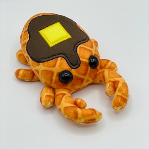 Adorable Waffle with Syrup Breakfast Stag Beetle Plush Made to Order