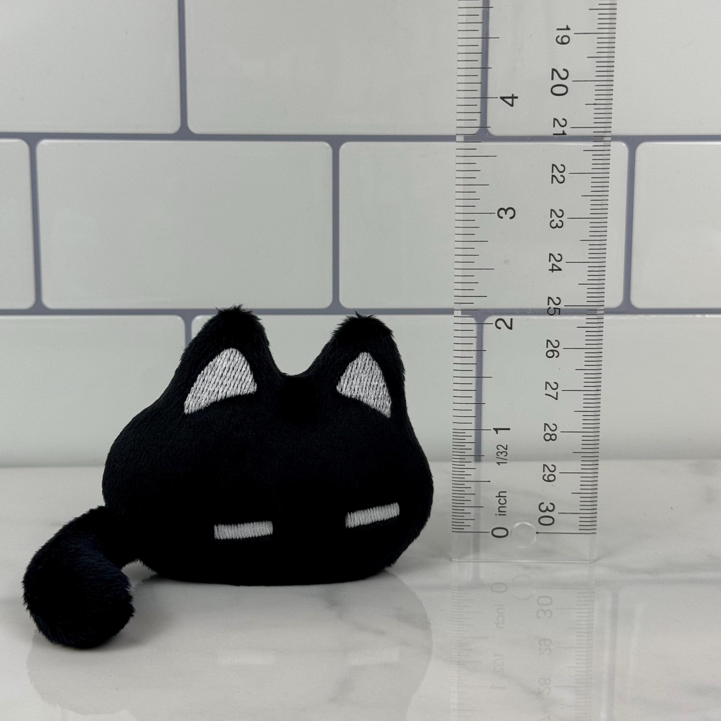 Mini Omori Mewo Plush – Unofficial Fanart Black Cat Plushie, Tiny