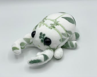 Leaf Print Deluxe Stag Beetle Bug Insect Coleoptera Minky Plush Adorable Colorful Unique Customizable Handmade Gift Made to Order