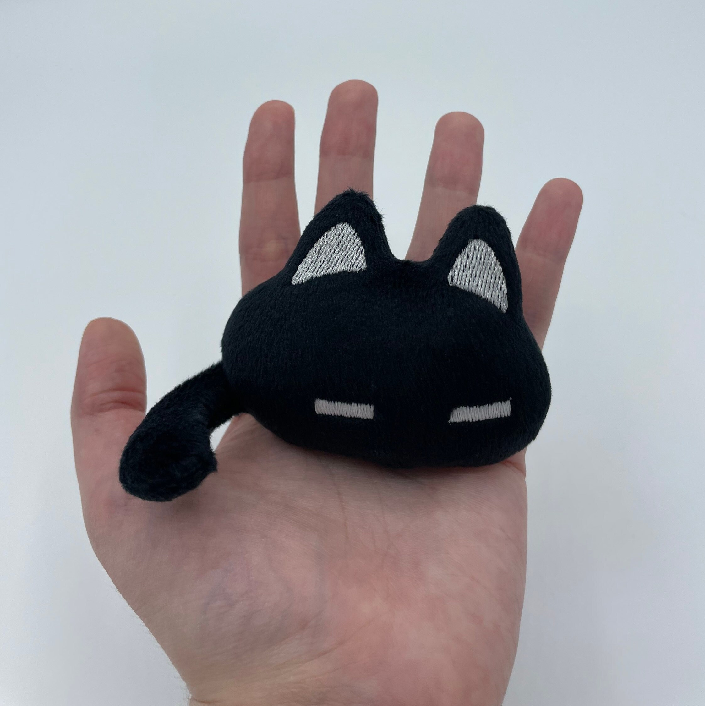 Mewo Omori Plush Black Cat Soft Toy Handmade Cat Doll Made 