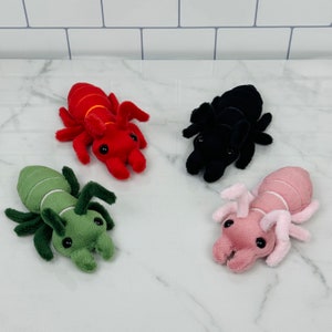 Adorable Colorful Ant Bug Insect Formicidae Hymenoptera Minky Plush Adorable Colorful Unique Customizable Handmade Gift Made to Order
