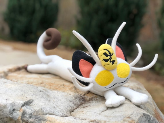 Gigantamax Meowth Handmade Custom Plush Long Cat Cute Kawaii Galar Gen 8 Dynamax Pokemon Sword And Shield