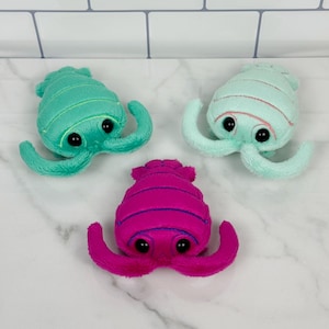 MINI PLUSH Isopod Crustacean Insect Bug Deep Sea Creature Ocean Minky Plush Plushie Gift Handmade Made to Order Customizable Custom