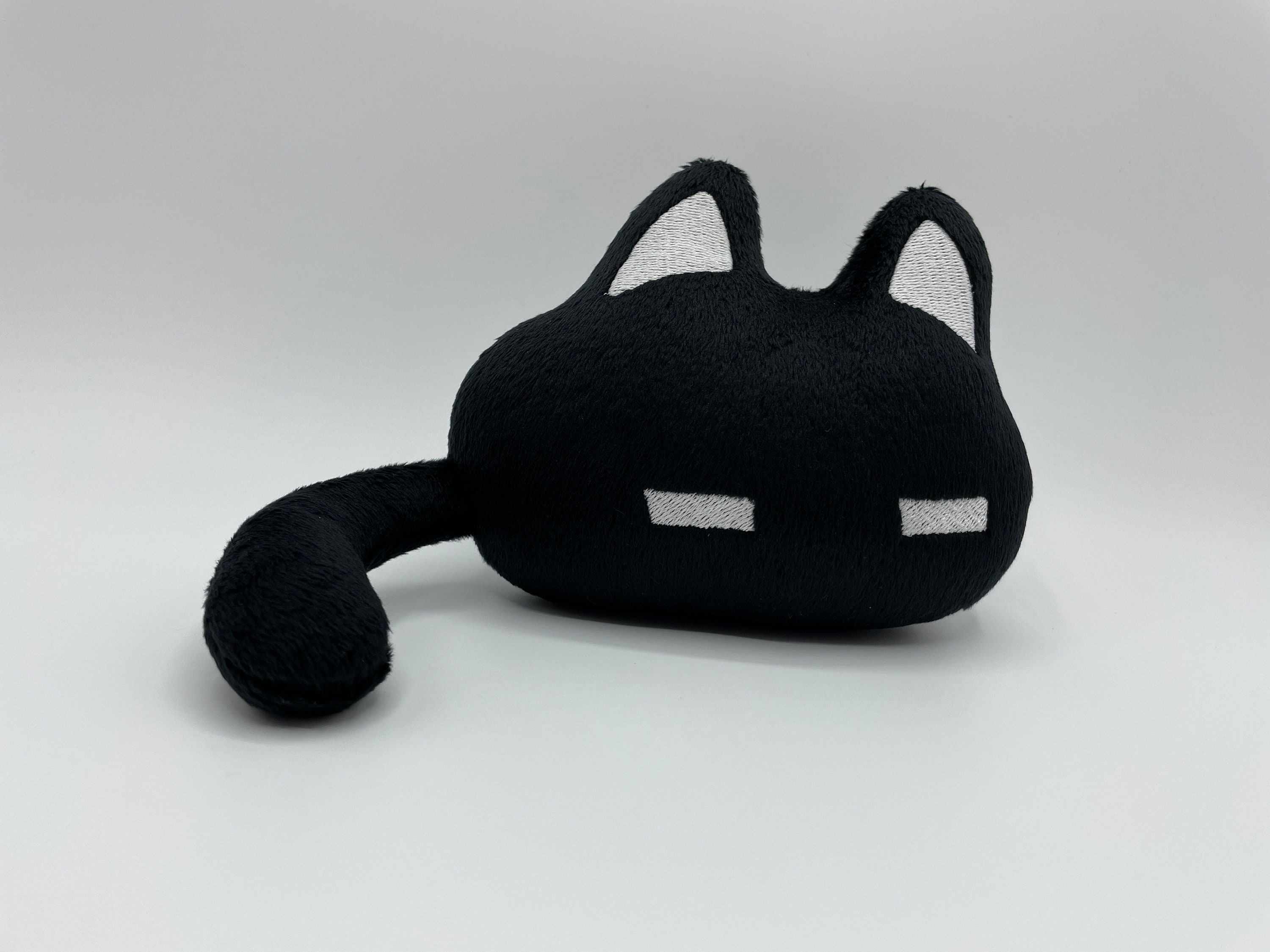 Mewo Omori Plush Black Cat Soft Toy Handmade Cat Doll Made 