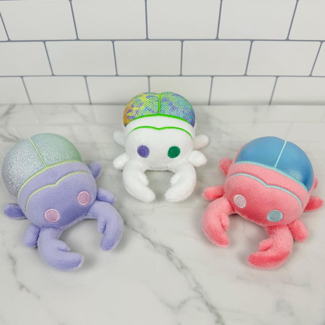 Shiny Shell Stag Beetle Plush – Handmade Minky Bug Plushie, Colorful ...