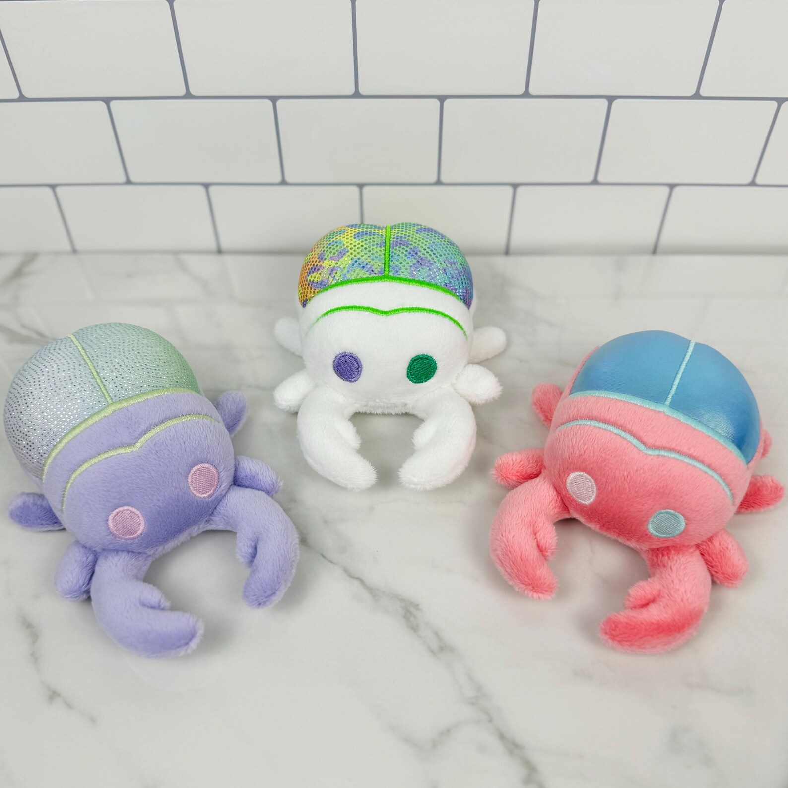 Insect Teddy Shiny Shell Stag Beetle Plush – Handmade Minky Bug Plushie, Colorful ...