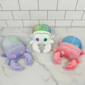 Shiny Shell Stag Beetle Bug Insect Coleoptera Minky Plush Adorable Colorful Unique Customizable Plushie Handmade Cute Gift Made to Order