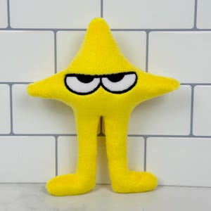 the original                      Starwalker Plush Deltarune Fanart Yellow Star Minky Plushie Gift Handmade Made to Order