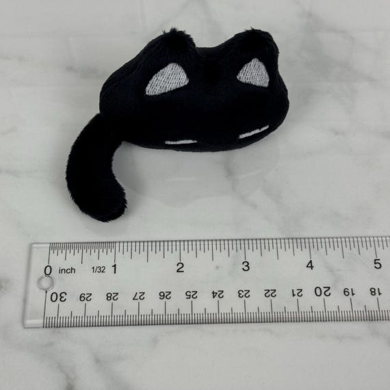 Mini Omori Mewo Plush – Unofficial Fanart Black Cat Plushie, Tiny