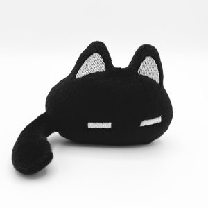 Mewo Omori Plush Black Cat Toy Handmade Soft Toy Made to Order 7.9