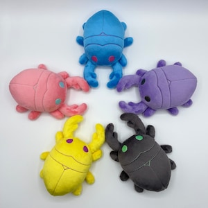 Adorable Colorful Stag Beetle Plush Cute Made to Order