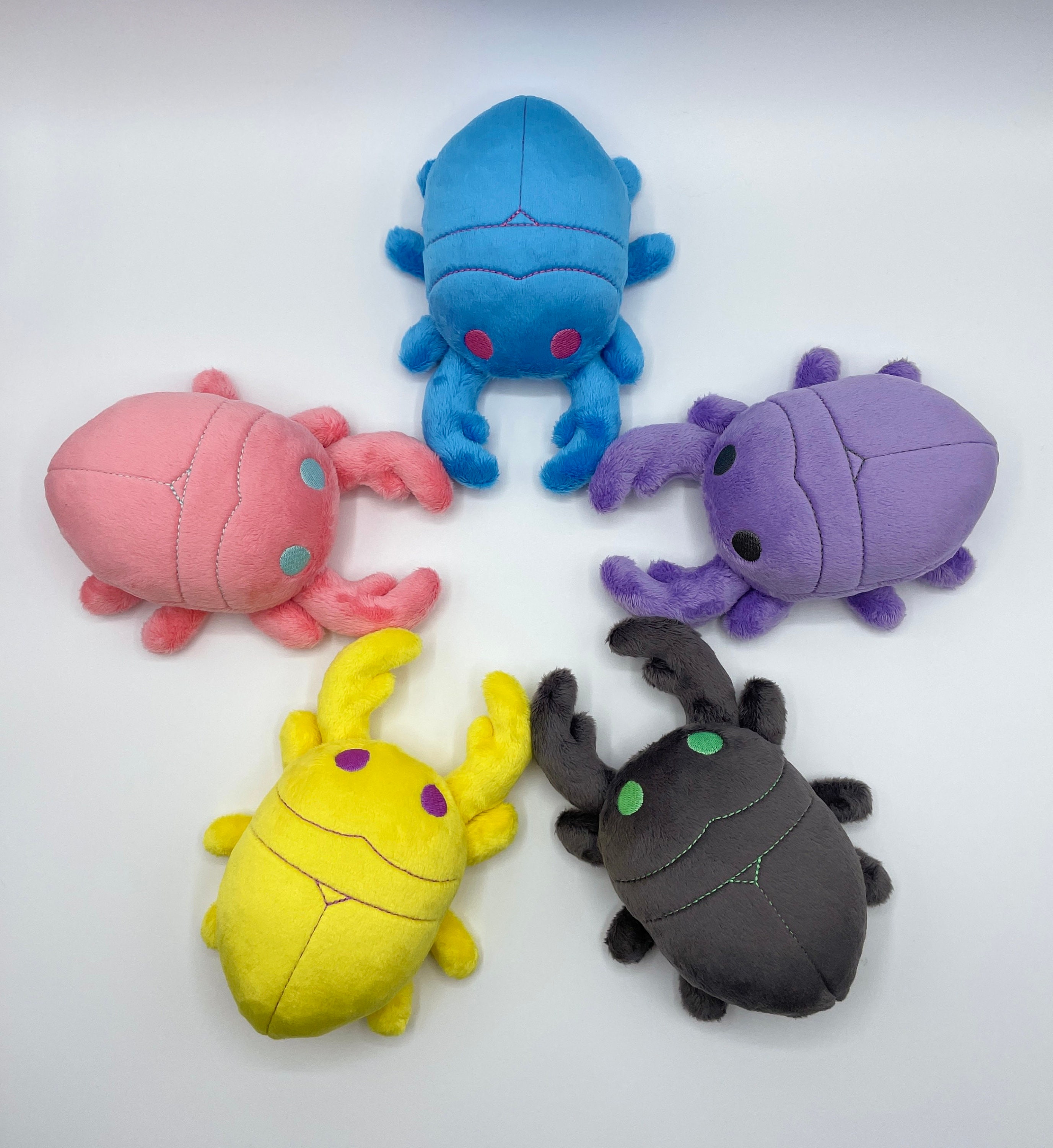 Adorable Colorful Stag Beetle Plush Cute Made to Order