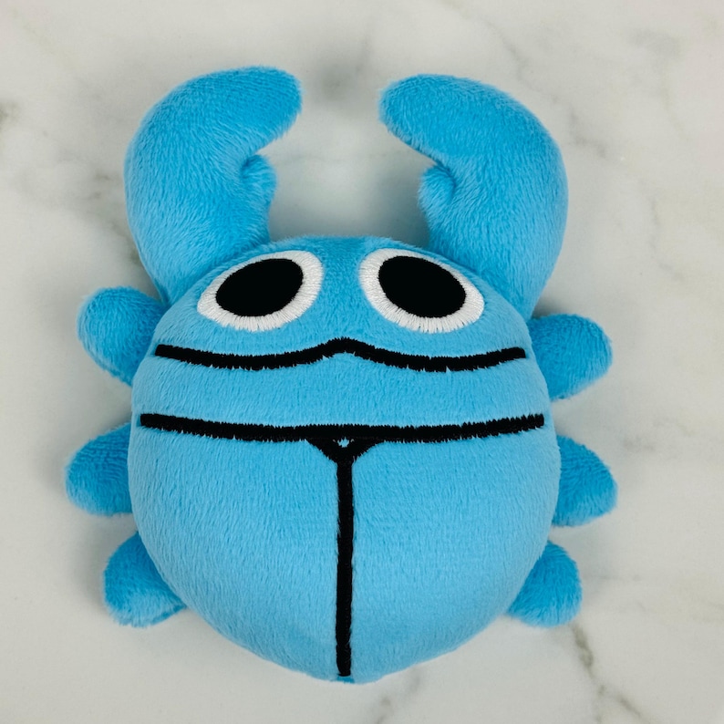 Clippy the Stag Beetle – Cute Blue Bug Plushie, Frisk Wolfie’s Customs ...