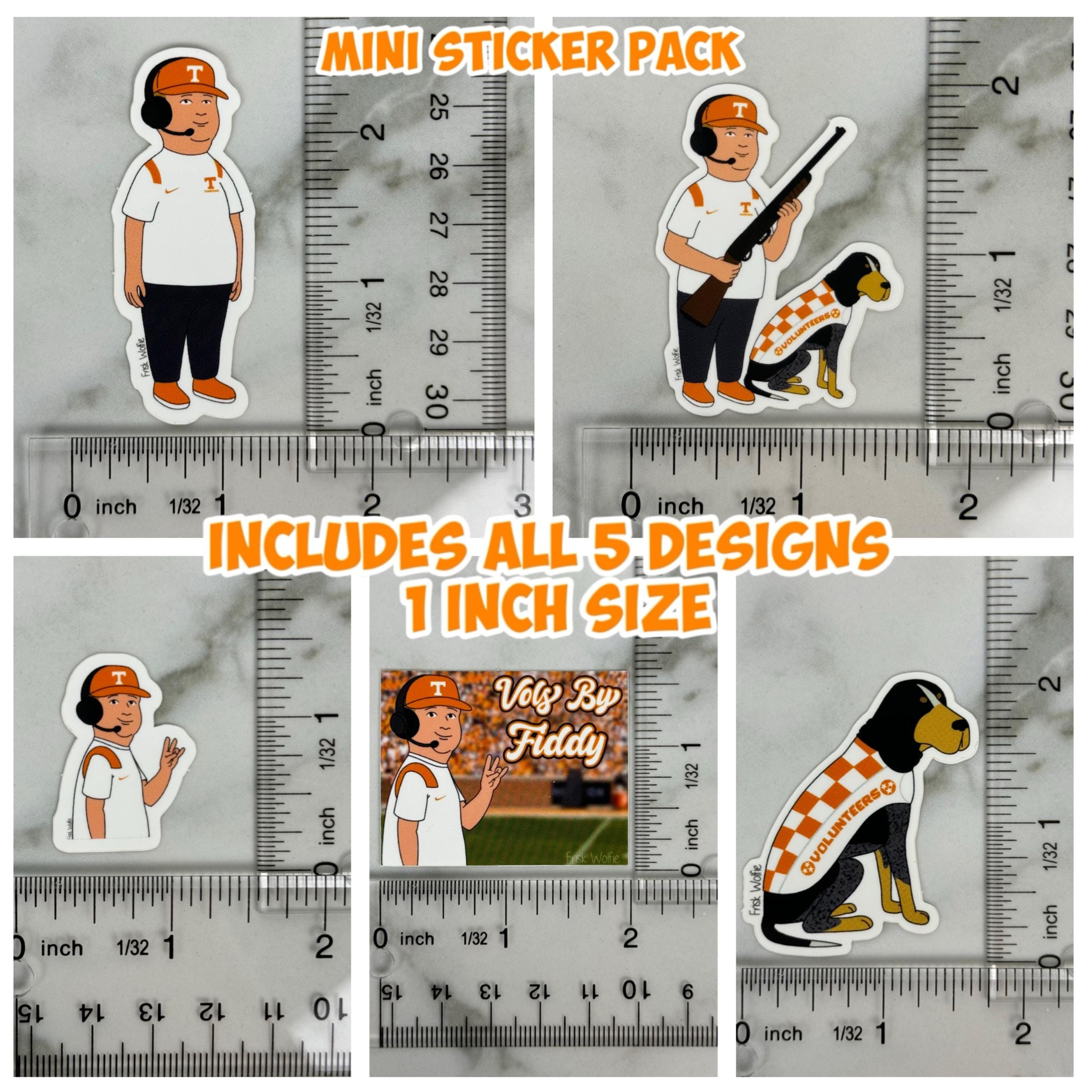 NCAA Tennessee Volunteers Family Decal Set – 9 Large Repositionable Vinyl Stickers, 6" Tall Characters - View #8