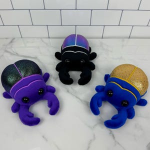 Shiny Shell Stag Beetle Bug Insect Coleoptera Minky Plush Adorable Colorful Unique Customizable Plushie Handmade Cute Gift Made to Order