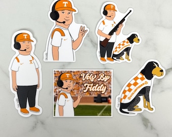 NCAA Tennessee Volunteers Family Decal Set – 9 Large Repositionable Vinyl Stickers, 6" Tall Characters - View #10