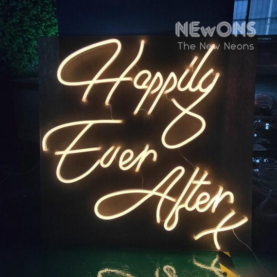 Happily Ever After Neon Wedding Sign Neon Light Etsy