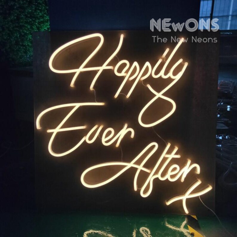 Happily ever after NEON Wedding Sign neon light Etsy