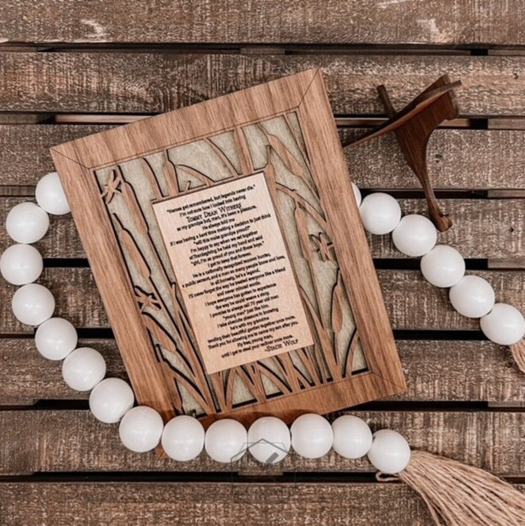 Memorial Frame I Love You Frame Customizable Frame Love Note Frame Etsy