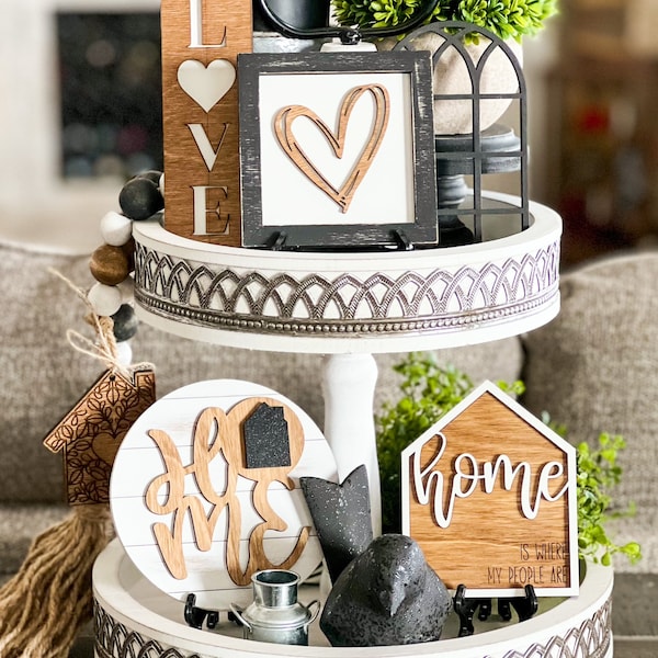 Tiered Tray Sets Etsy